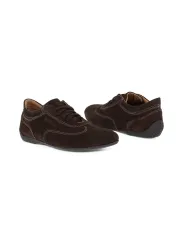 Braune Sparco Rennschuhe aus Wildleder