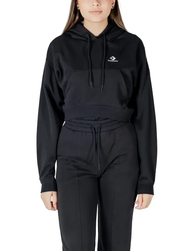 "Converse Sweatshirts im Sale | Converse Cozy Fleece Damen-Sweatshirt Schwarz online kaufen"|Planet-Deluxe