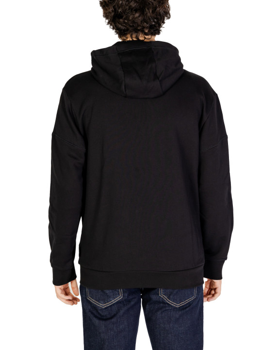 Schwarzer Ea7 Kapuzenpullover Rückansicht