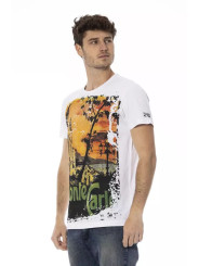 T-Shirts Elevated Casual White Tee with Graphic Print 60,00 € 8056641270076 | Planet-Deluxe