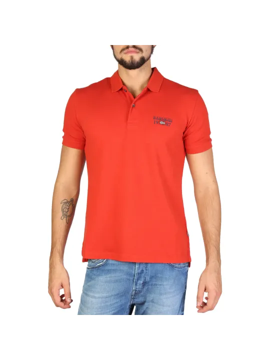 Orangefarbenes Napapijri Poloshirt mit Logo