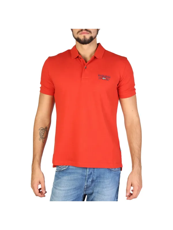Orangefarbenes Napapijri Poloshirt mit Logo Orangefarbenes Napapijri Poloshirt mit Logo