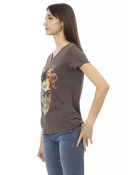 Tops & T-Shirts Chic V-Neck Tee with Elegant Front Print 60,00 € 8056641257077 | Planet-Deluxe