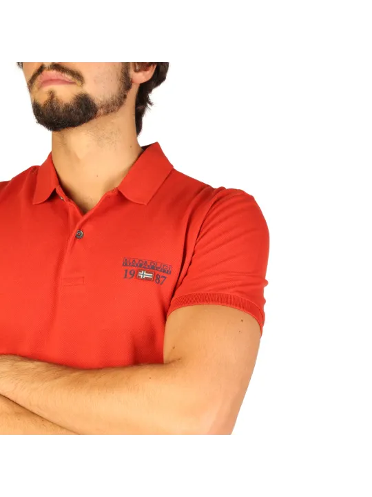 Oranges Napapijri Polohemd mit Logo
