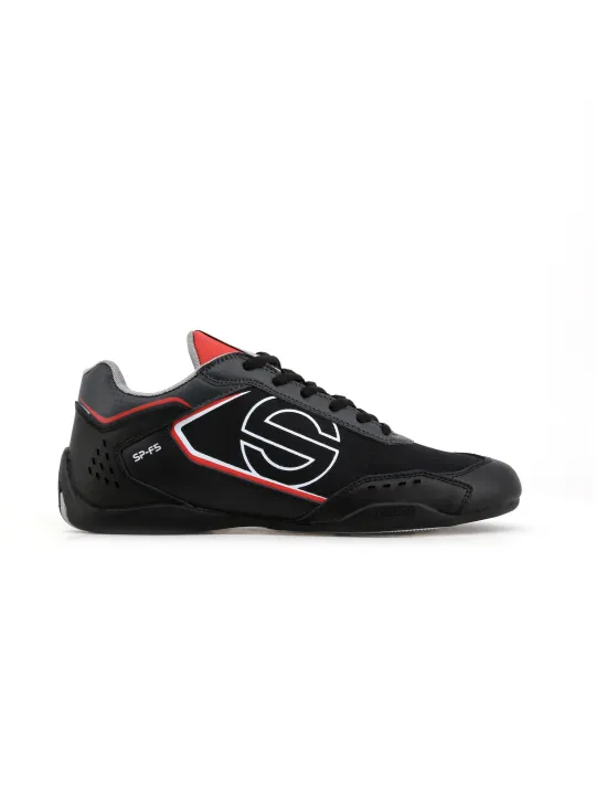 Schwarze Sparco Rennschuhe mit Rot