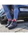 Schwarze rote Sparco Rennschuhe