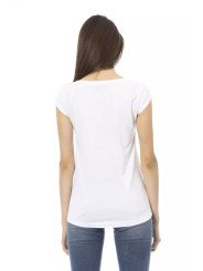 Tops & T-Shirts Chic White Tee with Front Print Detail 60,00 € 8055358423522 | Planet-Deluxe