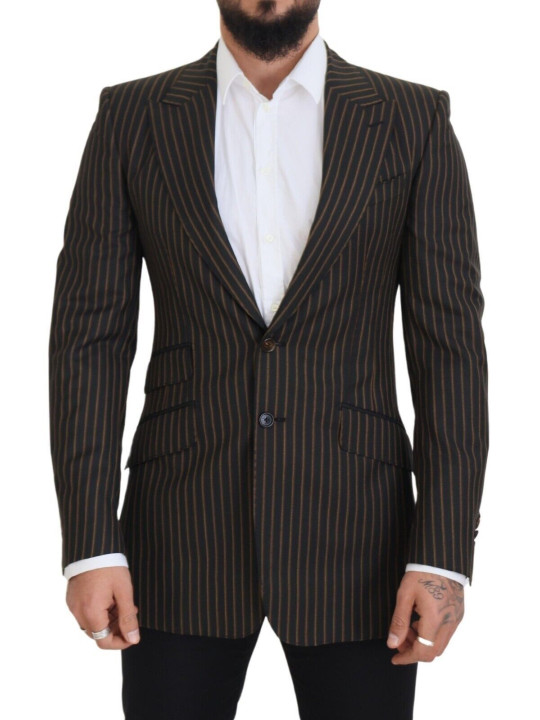 Blazers Elegant Striped Wool Blend Slim Blazer 2.330,00 € 8052145690679 | Planet-Deluxe