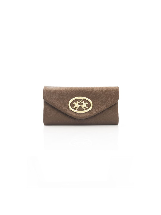 Wallets Elegant Brown Leather Wallet with Flap Closure 120,00 € 8058969854020 | Planet-Deluxe