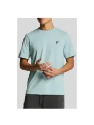 "Lyle & Scott T-Shirts im Sale | Lyle & Scott Herren T-Shirt Azurblau Baumwolle Sommerklassiker online kaufen"|Planet-Deluxe
