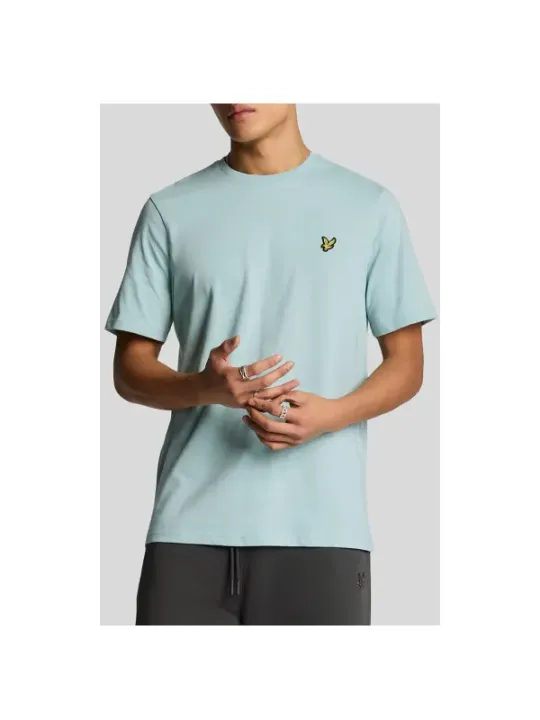 "Lyle & Scott T-Shirts im Sale | Lyle & Scott Herren T-Shirt Azurblau Baumwolle Sommerklassiker online kaufen"|Planet-Deluxe