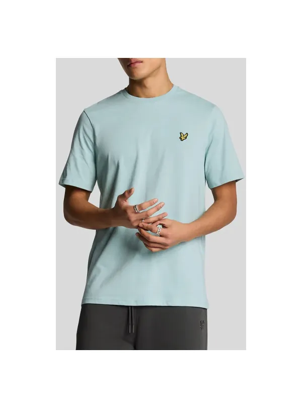 "Lyle & Scott T-Shirts im Sale | Lyle & Scott Herren T-Shirt Azurblau Baumwolle Sommerklassiker online kaufen"|Planet-Deluxe
