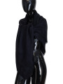 Scarves Elegant Silk-Wool Fringed Scarf in Dark Blue 560,00 € 8057001953554 | Planet-Deluxe