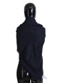 Scarves Elegant Silk-Wool Fringed Scarf in Dark Blue 560,00 € 8057001953554 | Planet-Deluxe