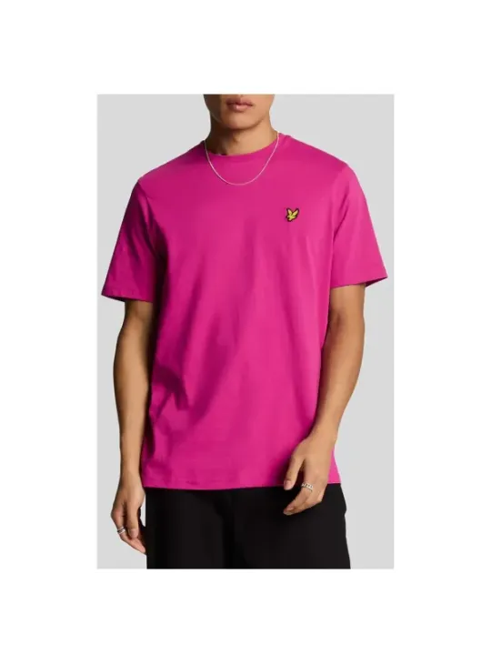 "Lyle & Scott T-Shirts im Sale | Lyle Scott Sommer Basic T-Shirt Fuchsinrot Herren online kaufen"|Planet-Deluxe