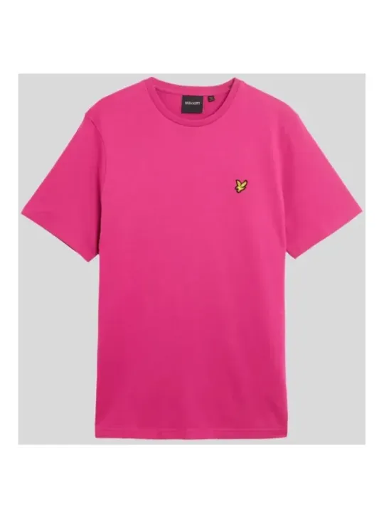 "Lyle & Scott T-Shirts im Sale | Lyle Scott Sommer Basic T-Shirt Fuchsinrot Herren online kaufen"|Planet-Deluxe