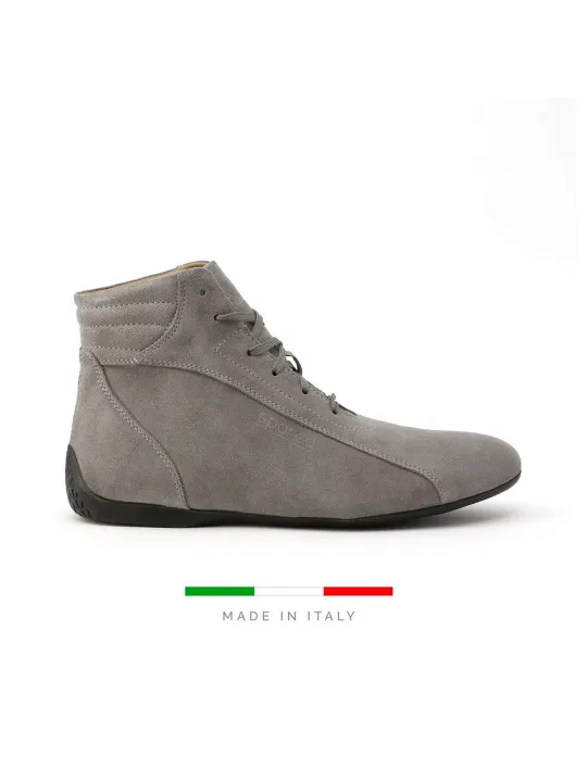 Graue Sparco Monza-GP Rennschuh aus Italien