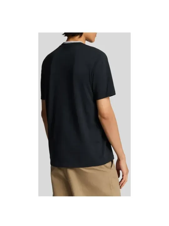 "Lyle & Scott T-Shirts im Sale | Lyle Scott Herren T-Shirt Blau Baumwolle Sommer Basic online kaufen"|Planet-Deluxe