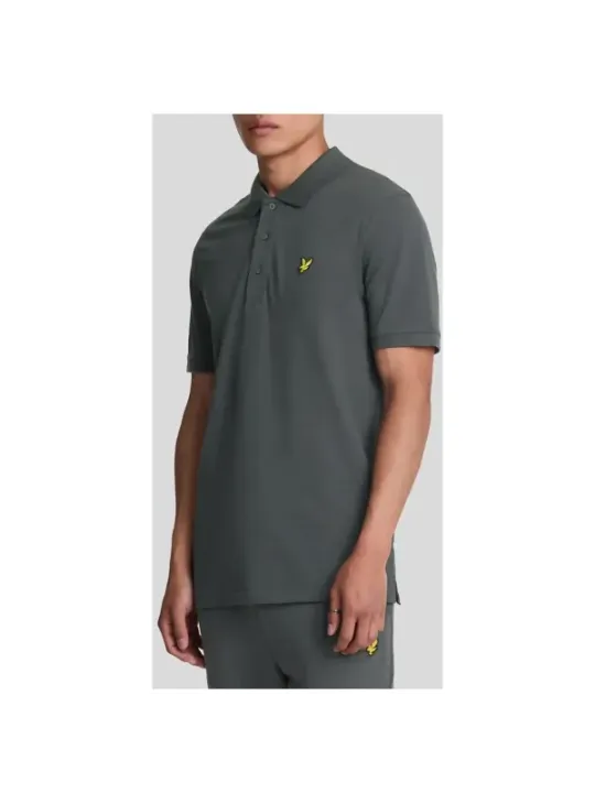 "Lyle & Scott Poloshirts im Sale | Lyle Scott Herren Poloshirt Grau Baumwolle Elasthan Frühlingsmode online kaufen"|Planet-Deluxe