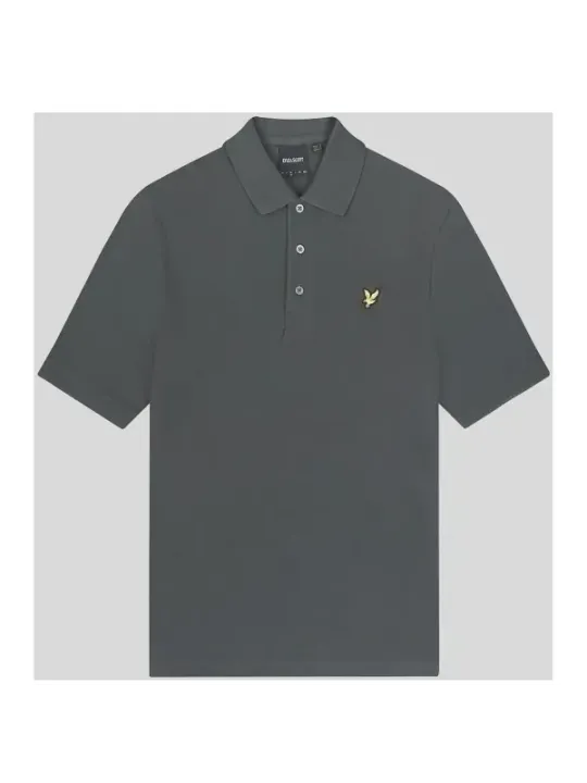 "Lyle & Scott Poloshirts im Sale | Lyle Scott Herren Poloshirt Grau Baumwolle Elasthan Frühlingsmode online kaufen"|Planet-Deluxe