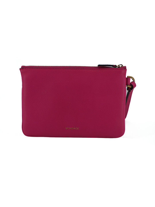 Handbags Elegant Pink Leather Pouch Clutch 910,00 € 8052045277659 | Planet-Deluxe