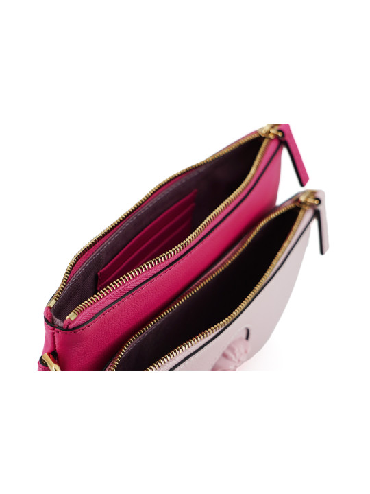 Handbags Elegant Pink Leather Pouch Clutch 910,00 € 8052045277659 | Planet-Deluxe