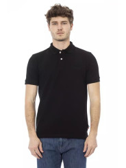 Polo Shirt Sleek Black Cotton Polo with Chic Embroidery 110,00 € 2000050855290 | Planet-Deluxe