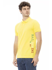Polo Shirt Chic Yellow Short Sleeve Cotton Polo 130,00 € 2000050856518 | Planet-Deluxe
