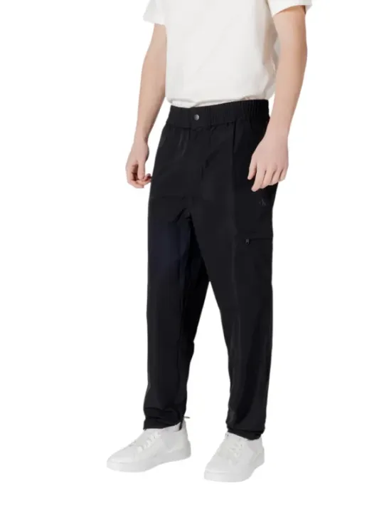 "Calvin Klein Jeans Hosen im Sale | Calvin Klein Herrenhose Schwarz Herbst/Winter 100% Polyester online kaufen"|Planet-Deluxe