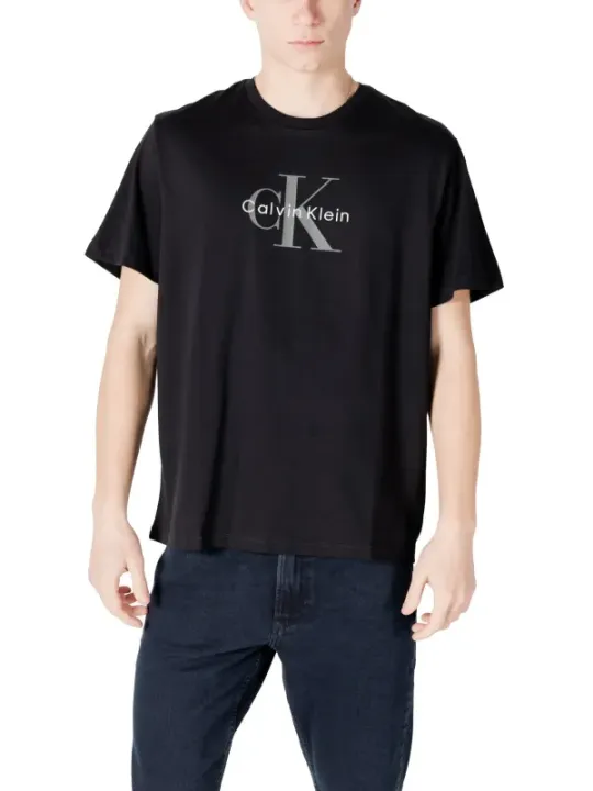 "Calvin Klein Jeans T-Shirts im Sale | Calvin Klein Herren TShirt Schwarz Frühjahr Sommer online kaufen"|Planet-Deluxe