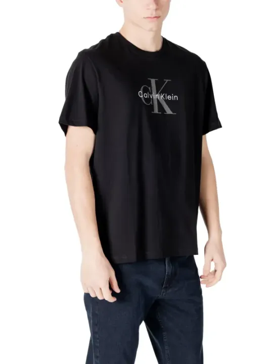 "Calvin Klein Jeans T-Shirts im Sale | Calvin Klein Herren TShirt Schwarz Frühjahr Sommer online kaufen"|Planet-Deluxe