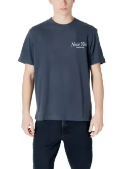 "Calvin Klein Herren T-Shirt Blau - 100% Baumwolle, Herbst"