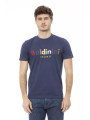 T-Shirts Elegant Blue Cotton Tee with Stylish Front Print 90,00 € 2000051524706 | Planet-Deluxe