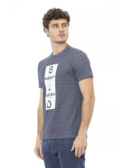 T-Shirts Chic Grey Cotton Tee with Bold Front Print 90,00 € 2000051642653 | Planet-Deluxe