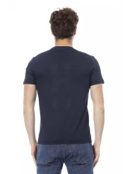 T-Shirts Sleek Blue Cotton Tee with Front Print 90,00 € 2000051522719 | Planet-Deluxe
