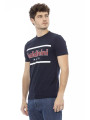 T-Shirts Chic Blue Round Neck Cotton Tee 90,00 € 2000051523624 | Planet-Deluxe