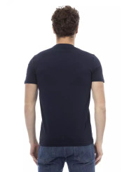 T-Shirts Chic Blue Round Neck Cotton Tee 90,00 € 2000051523624 | Planet-Deluxe