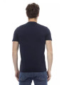 T-Shirts Chic Blue Round Neck Cotton Tee 90,00 € 2000051523624 | Planet-Deluxe