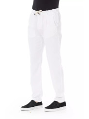 Jeans & Pants Elegant White Cotton Chino Trousers 210,00 € 2000051586001 | Planet-Deluxe
