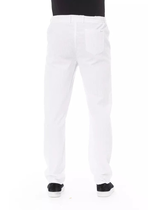 Jeans & Pants Elegant White Cotton Chino Trousers 210,00 € 2000051586001 | Planet-Deluxe