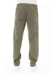 Jeans & Pants Elegant Cotton Chino Trousers in Army Green 210,00 € 2000051585035 | Planet-Deluxe