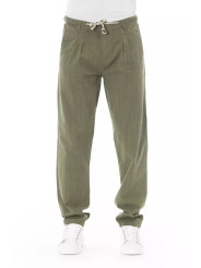 Jeans & Pants Elegant Cotton Chino Trousers in Army Green 210,00 € 2000051585035 | Planet-Deluxe