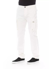 Jeans & Pants Chic White Cargo Trousers - Tailored Fit & Stretch 230,00 € 2000051583598 | Planet-Deluxe