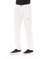 Jeans & Pants Chic White Cargo Trousers - Tailored Fit & Stretch 230,00 € 2000051583598 | Planet-Deluxe