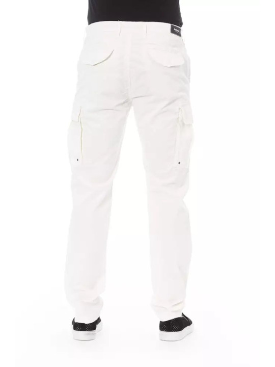 Jeans & Pants Chic White Cargo Trousers - Tailored Fit & Stretch 230,00 € 2000051583598 | Planet-Deluxe