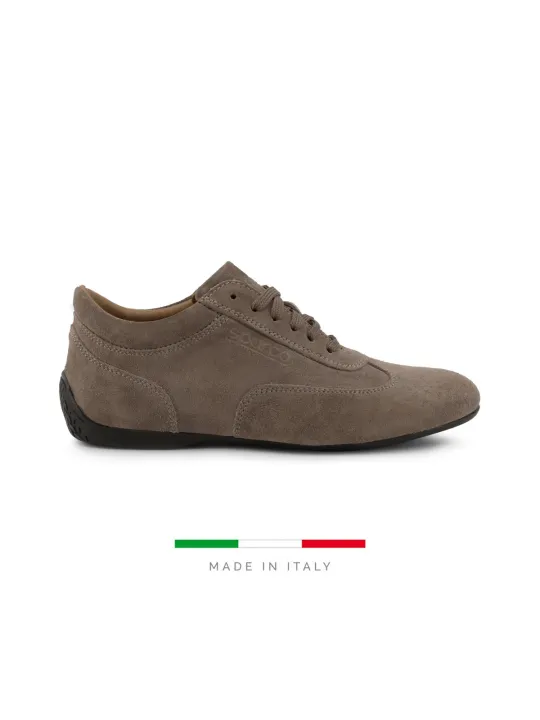 Taupe braune Sparco Rennschuhe aus Italien