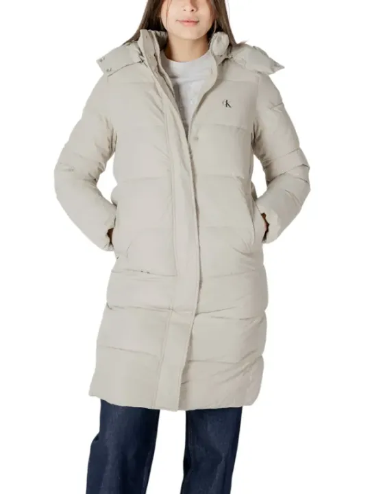 "Calvin Klein Jeans Jacken im Sale | Calvin Klein Damen Beige Pufferjacke für Herbst/Winter online kaufen"|Planet-Deluxe