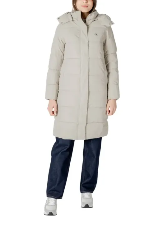"Calvin Klein Jeans Jacken im Sale | Calvin Klein Damen Beige Pufferjacke für Herbst/Winter online kaufen"|Planet-Deluxe