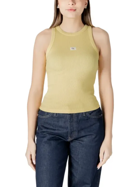 "Calvin Klein Jeans Tops im Sale | Calvin Klein Jeans Gelbes Tanktop online kaufen"|Planet-Deluxe