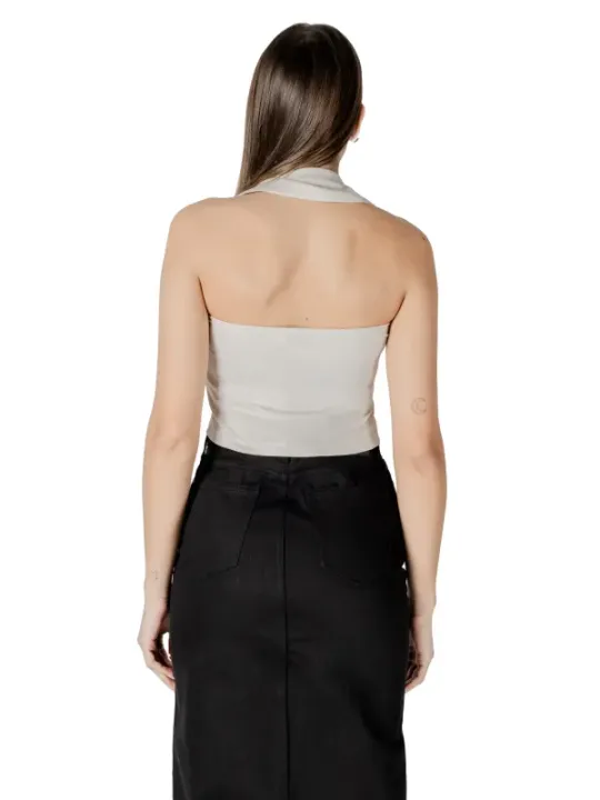 "Calvin Klein Jeans Tops im Sale | Calvin Klein Jeans Beige V-Neck Top online kaufen"|Planet-Deluxe